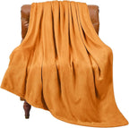 BEDELITE Fleece Blanket Soft Fall Twin Size Blanket Burnt Orange 60"x80" | by BEDELITE
