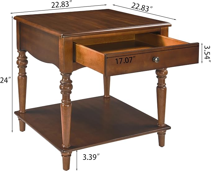 Living Room Table Set-One Rectangular Coffee Table and Two Square End Tables - Image 5