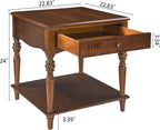 Mid-Century Modern Living Room Coffee Table Set, 3-Piece Solid Wood Living Room - Image 2