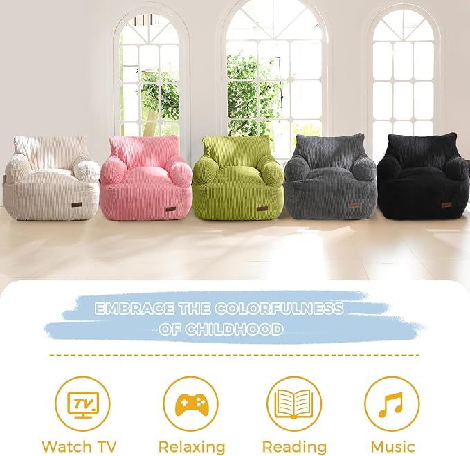 MAXYOYO Kids Bean Bag Chair, Stuffed Toddler Bean Bag Sofa - Image 4