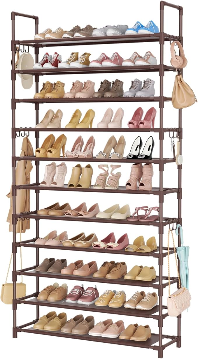 LANTEFUL 11 Tiers Tall Shoe Rack Holds 55 Pairs of Shoes by LANTEFULforTidyingHouse