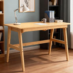Nnewvante Writing Computer Desk 46" Bamboo Home Office Table by Nnewvante