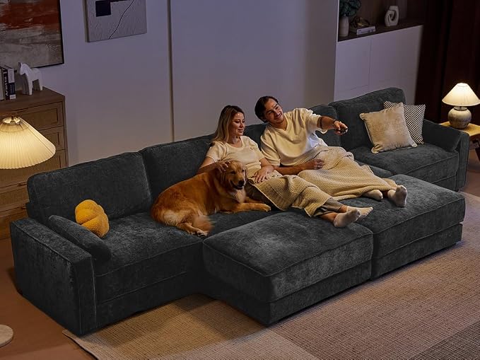 Vipbear 120" Oversized Modular Sectional Sofa, L Shaped Couch Set - Image 7