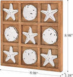 NIKKY HOME Beach Tic Tac Toe for Fun Starfish Sand Dollar Coastal House Coffee - Image 6