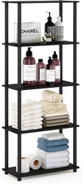 Furinno TURN-N-TUBE Storage Shelves, 5-Tier Book Shelf, Corner Shelf, Toolless by Furinno-FitsYourSpaceFitsYourBudget