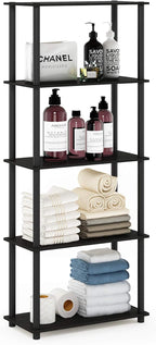 Furinno TURN-N-TUBE Storage Shelves, 5-Tier Book Shelf, Corner Shelf, Toolless by Furinno-FitsYourSpaceFitsYourBudget