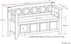 SIMPLIHOME Amherst Entryway Storage Bench - Image 14