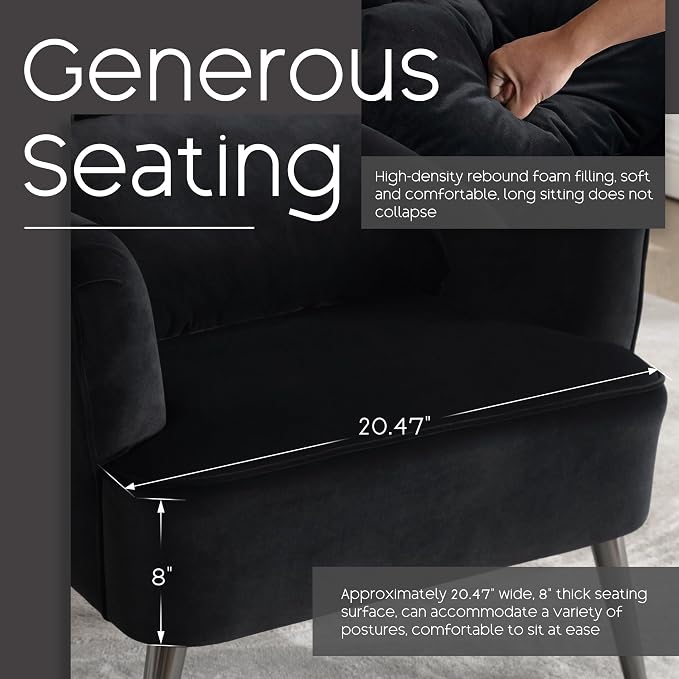 Modern Accent Chair Comfy Wingback Armchair - Image 3