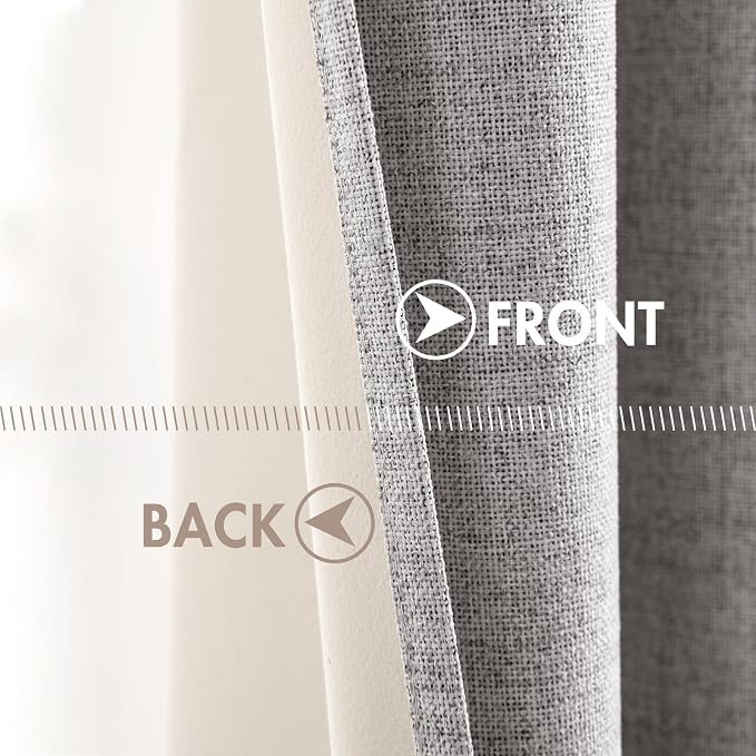 MIULEE 100% Blackout Linen Curtains - Image 6