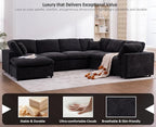 Oversized Modular Sectional Sofa Couch, Large 7 Seater Corner Sofa Modern U - Image 4