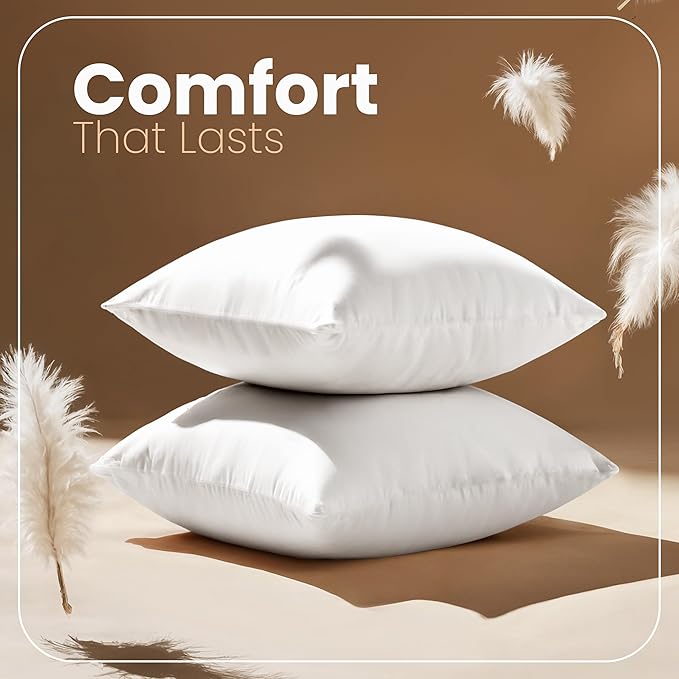 Utopia Bedding 16x16 Pillow Inserts, 2 Pack | Indoor cushion inserts - Image 4