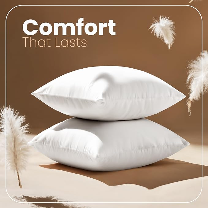 Utopia Bedding 24x24 Pillow Inserts, 2 Pack | Indoor cushion inserts - Image 4