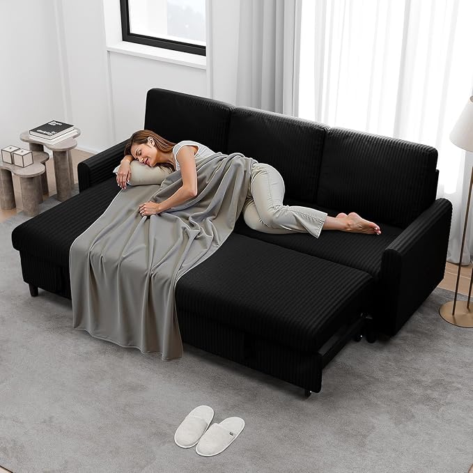 Walsunny 77" Sectional Sleeper Sofa - Image 3