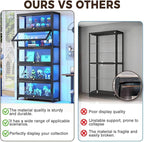 Display Cabinet with Acrylic Glass Doors 67.7'' Tall Curio Cabinet - Image 5