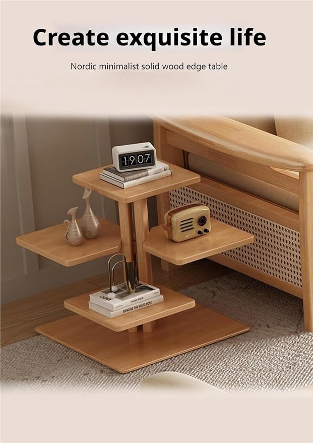 Scandinavian Solid Wood End Table - Image 5