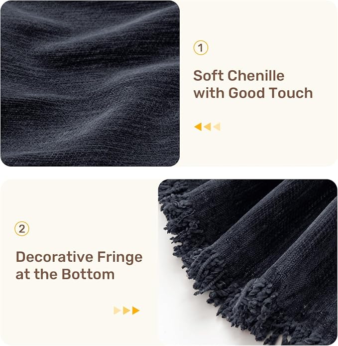 2 Pieces Sectional Couch Covers L Shaped Cover XL Navy Blue | Thick Washable - Image 7