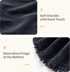 2 Pieces Sectional Couch Covers L Shaped Cover XL Navy Blue | Thick Washable - Image 7