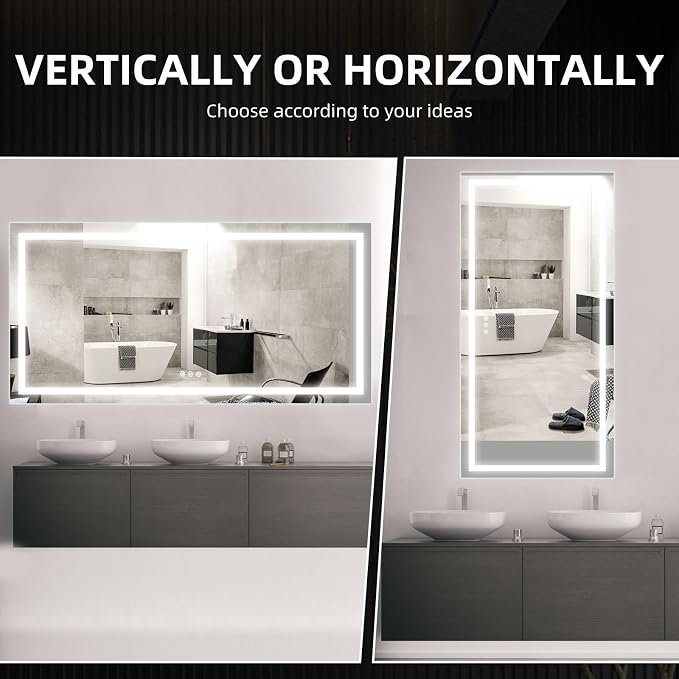 72x36 Inches LED Bathroom Mirror - Image 6