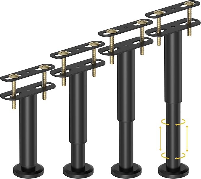 Wlrrcwdttc 4 Pcs Adjustable Height Bed Support Legs 7.08-12.6 inch, Bed Frame by Wlrrcwdttc