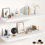 White Floating Shelves 48Inch Long, 12 Inch Deep Floating Shelves by FunMemories