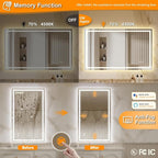 ENZE 24"x40" Smart Lighted Bathroom Mirror - Image 4