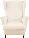 HAOYONG Jacquard Wingback Chair Cover Thickening Armchair Covers 2 Pieces by HAOYONG