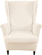 HAOYONG Jacquard Wingback Chair Cover Thickening Armchair Covers 2 Pieces by HAOYONG