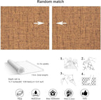 Brown Grasscloth Peel and Stick Wallpaper Textured Contact Paper Removable - Image 7