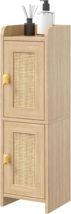 Akxomel Rattan Small Bathroom Cabinet - Image 9
