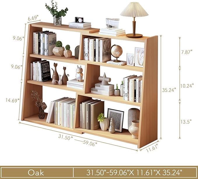 IOTXY Wooden Extendable Shelf Bookcase - Image 2