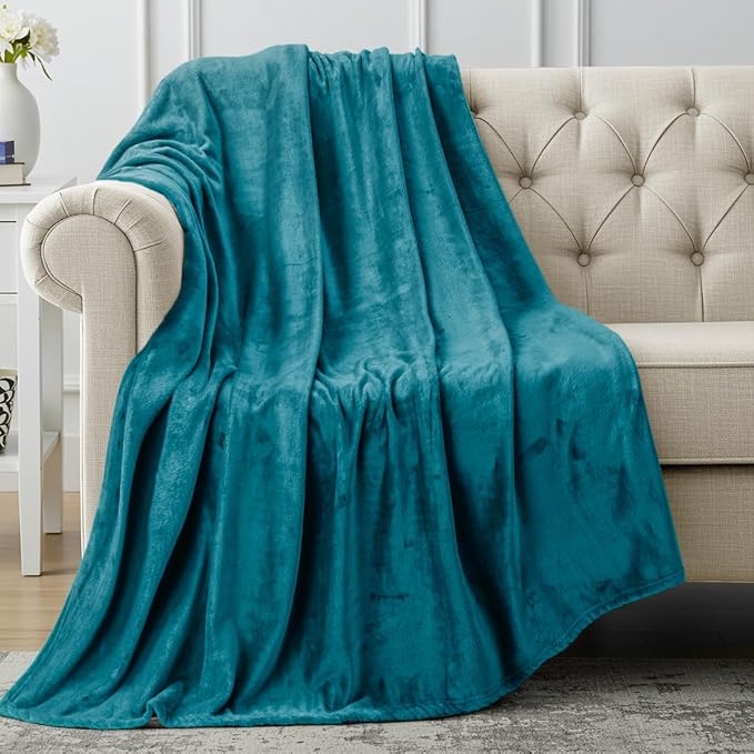 Utopia Bedding Soft Fleece Bed Blanket Throw Size Turquoise | Microfiber Plush by UTOPIABEDDING