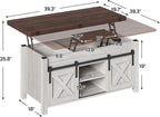 SEDETA Lift Top Coffee Table, 4 in 1 Multi-Function Convertible Coffee Tables - Image 2