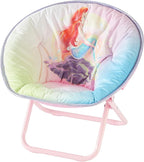 Disney Little Mermaid Toddler Saucer Chair, 19” Folding Kids Chair by IdeaNuovaCharacterShop