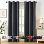 MIULEE Blackout Curtains for Bedroom 2 Panels 40 x 78 Inch Long Dark Grey | by MIULEE
