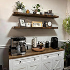 BAYKA Floating Shelves, 48 inches Long Wall Mounted Rustic Wood Shelves - Image 2