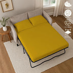 Sleeper Sofa Bed Sheet, 100% Cotton 400 Thread Count, 4 Piece Set, Deep Pocket - Image 6