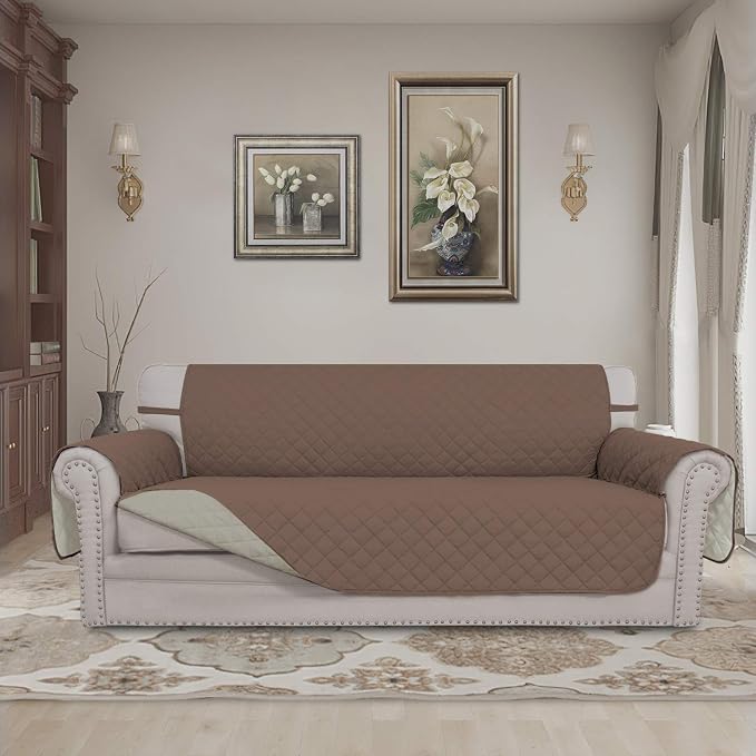 Easy-Going Reversible Couch Cover, 4 Seater Sofa, Washable Slipcover - Image 2