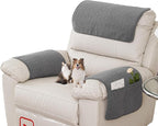 Armrest Covers - Arm Chair Covers Set of 3 Recliner Chair Covers, by Obliqwin