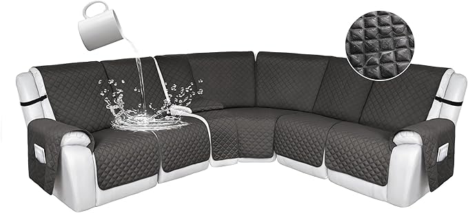 HDCAXKJ 100% Waterproof Reclining Sectional Couch Covers L Shape Recliner Sofa by HDCAXKJ