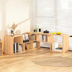 Recaceik Cube Bookshelf 2 Shelf Bookcase L-Shaped TV Console Stand Modern - Image 4