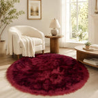 EasyJoy Faux Sheepskin Rug, Fluffy Faux Fur Rug, Ultra Soft Shag Area Rug - Image 2