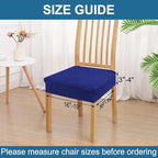 Smiry Waterproof Seat Covers for Dining Room Chairs Set of 6, Stretch Jacquard - Image 2