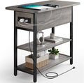 Yoobure End Table with Charging Station, Flip Top Side Table with USB Ports and by Yoobure