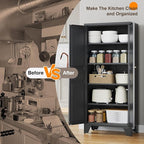 Yizosh Metal Pantry Cabinet, Tall Kitchen Pantry Storage Cabinet - Image 7