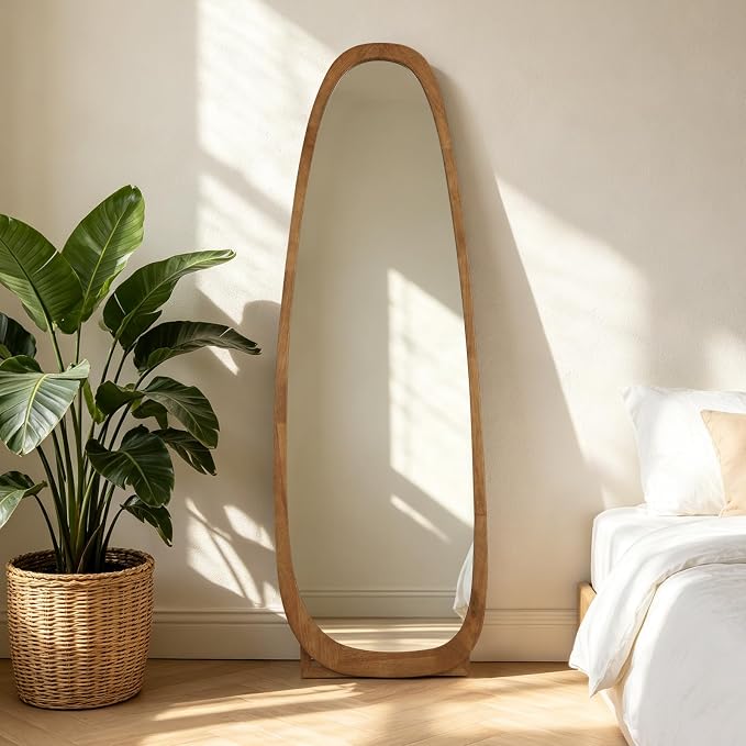 WallBeyond 22x65 Inch Irregular Pebble Full Length Mirror - Image 2