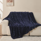 NEWCOSPLAY Fleece Ribbed Cozy Twin Blanket - Image 8