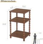 Fultyle Small Side Table, 3-Tier End Table Living Room - Image 3