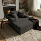 Sytopia Chaise Lounge with Armrests, Oversized Sofa Bed with 3 Pillows by Sytopia