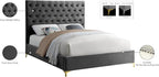 Meridian Furniture Cruz Collection Modern | Contemporary Velvet Upholstered Bed - Image 10