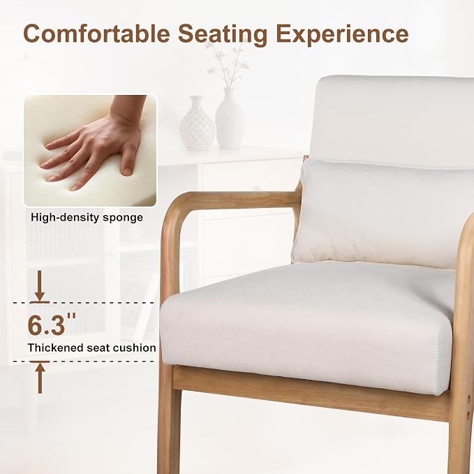 Mid Century Accent Chair, Comfy Arm Chair - Image 5
